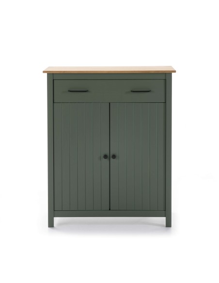 Aparador KOSV 90x110 cm, Madera Verde / Natural. Vackart