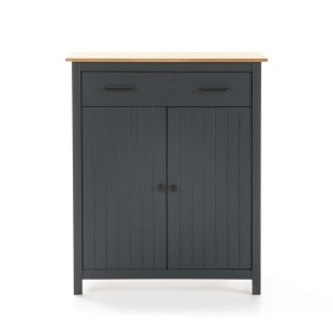 Aparador KOSV 90x110 cm, Madera Azul / Natural - Vackart. Los modernos y más exclusivos muebles de diseño nórdico, solo en Vackart tu tienda de diseño online.