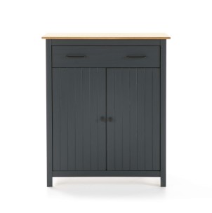 Aparador KOSV 90x110 cm, Madera Azul / Natural. Vackart