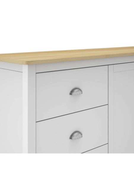 Aparador MARK 80,5 cm Alto, Madera Blanca. Vackart