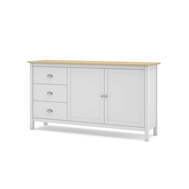 Aparador MARK 80,5 cm Alto, Madera Blanca. Vackart