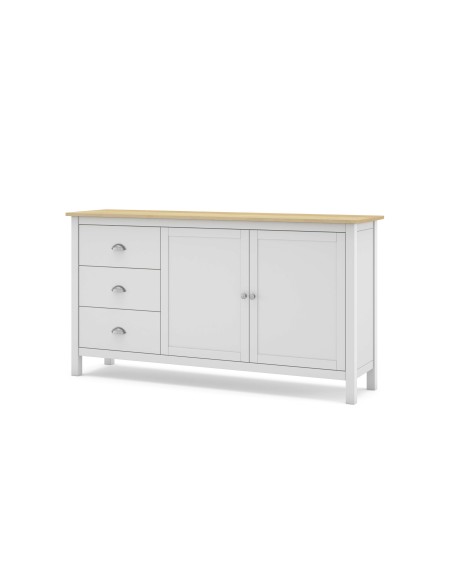 Aparador MARK 80,5 cm Alto, Madera Blanca. Vackart