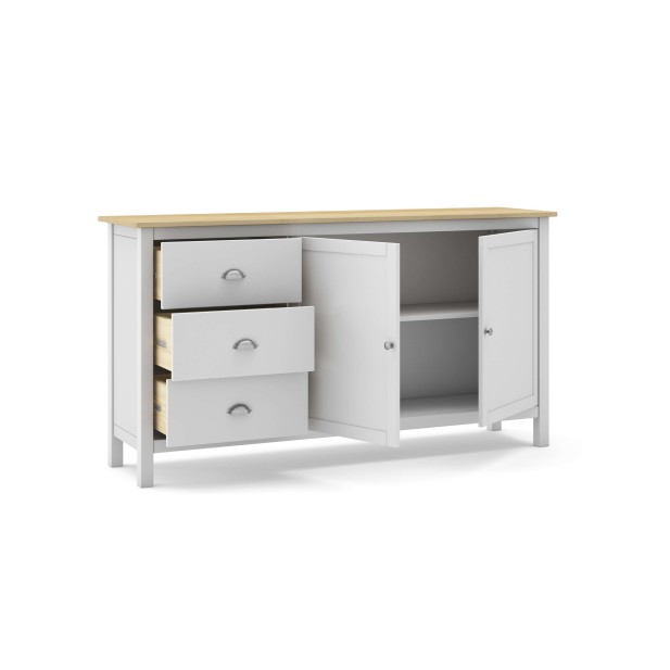 Aparador MARK 80,5 cm Alto, Madera Blanca. Vackart