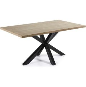 Mesa Argo 180 cm melamina natural patas negro, Mesas estilo nórdico,muebles escandinavo con estilo y calidad,Diseño nórdico