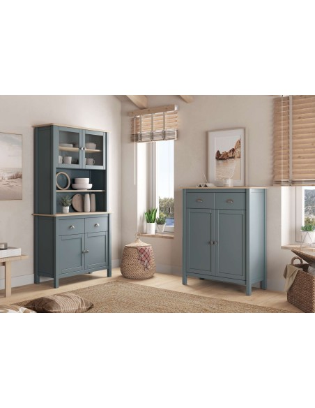 Aparador MARK 180,5 cm Alto, Madera Verde Caqui. Vackart