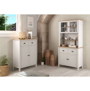 Aparador MARK 180,5 cm Alto, Madera Blanca. Vackart 2