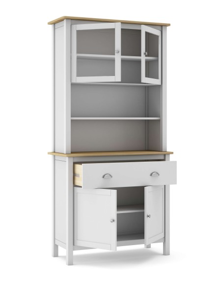 Aparador MARK 180,5 cm Alto, Madera Blanca. Vackart