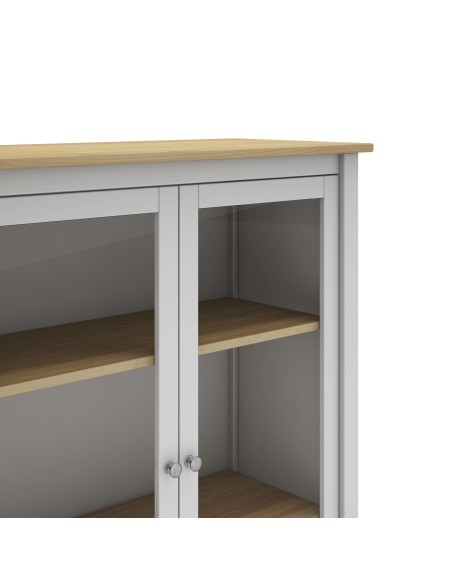 Vitrina MARK, Madera Blanca / Natural. Vackart