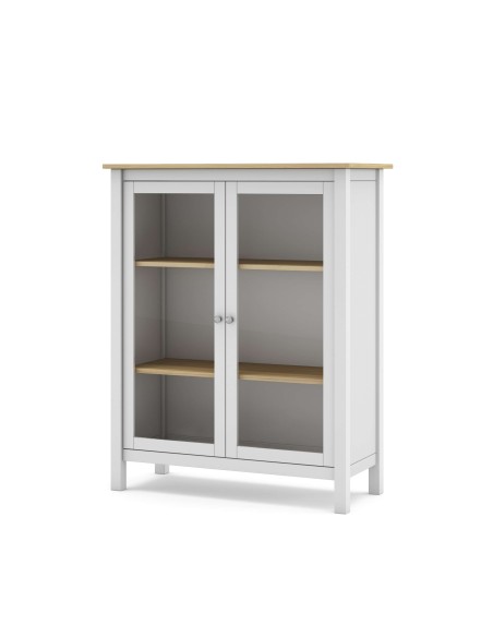 Vitrina MARK, Madera Blanca / Natural. Vackart