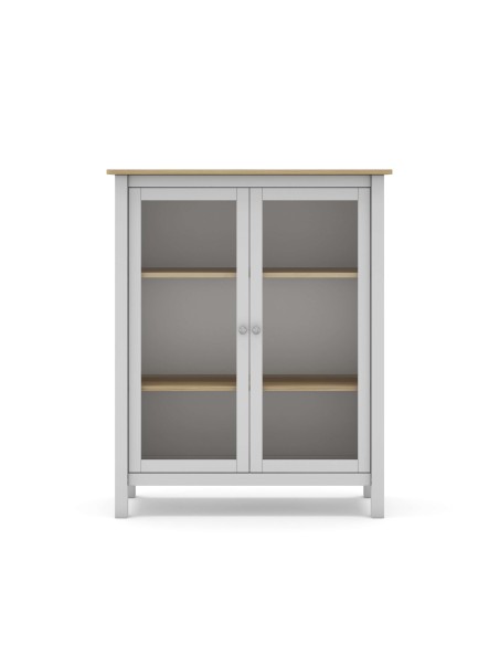 Vitrina MARK, Madera Blanca / Natural. Vackart