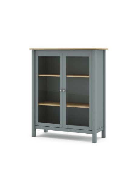 Vitrina MARK, Madera Verde Caqui / Natural. Vackart