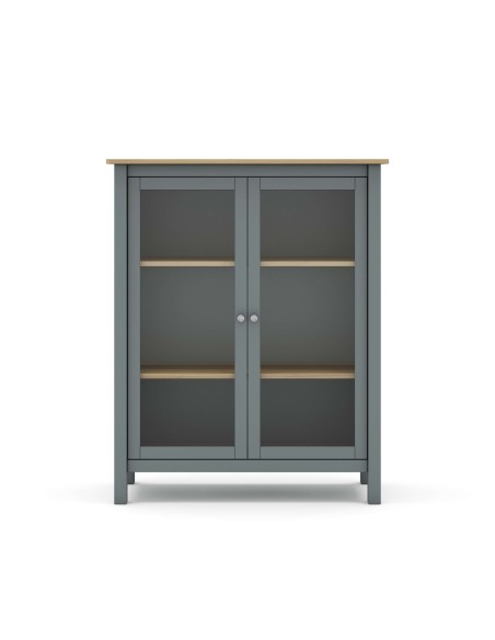 Vitrina MARK, Madera Verde Caqui / Natural. Vackart