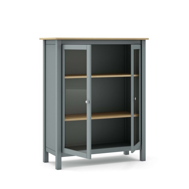 Vitrina MARK, Madera Verde Caqui / Natural. Vackart