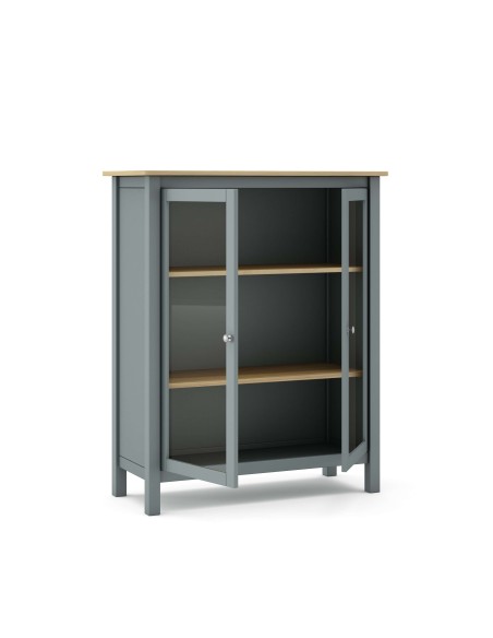 Vitrina MARK, Madera Verde Caqui / Natural. Vackart