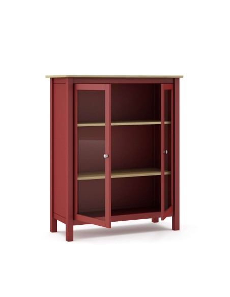 Vitrina MARK, Madera Burdeos / Natural. Vackart