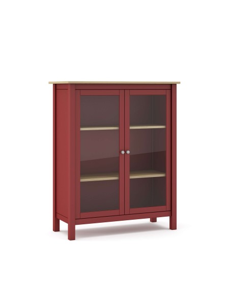 Vitrina MARK, Madera Burdeos / Natural. Vackart