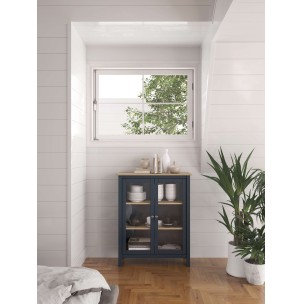 Vitrina MARK, Madera Azul / Natural. Vackart 2