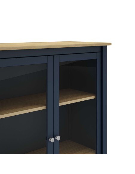 Vitrina MARK, Madera Azul / Natural. Vackart