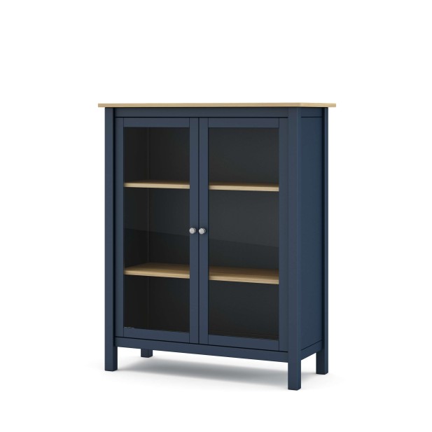 Vitrina MARK, Madera Azul / Natural. Vackart