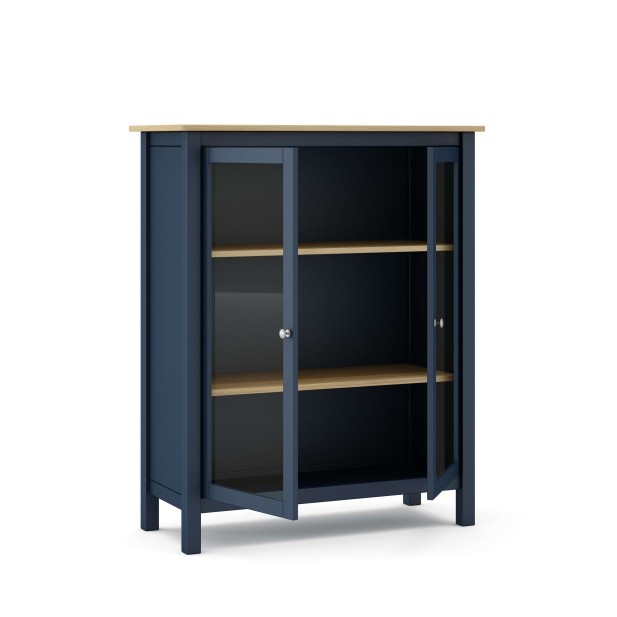 Vitrina MARK, Madera Azul / Natural. Vackart
