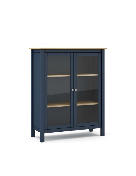 Vitrina MARK, Madera Azul / Natural. Vackart