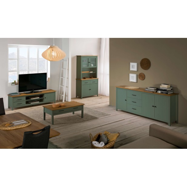 Mesa de Centro KOSV, Madera Verde / Natural. Vackart