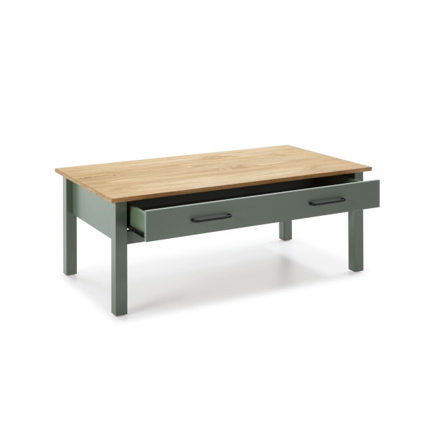 Mesa de Centro KOSV, Madera Verde / Natural. Vackart