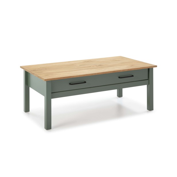 Mesa de Centro KOSV, Madera Verde / Natural. Vackart