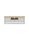 Mueble TV MARK, Madera Blanca / Natural