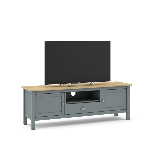Mueble TV MARK, Madera Verde Caqui / Natural. Vackart