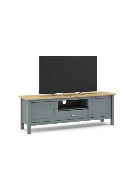 Mueble TV MARK, Madera Verde Caqui / Natural. Vackart