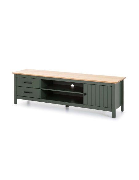 Mueble TV KOSV, Madera Verde / Natural. Vackart