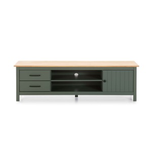 Mueble TV KOSV, Madera Verde / Natural. Vackart