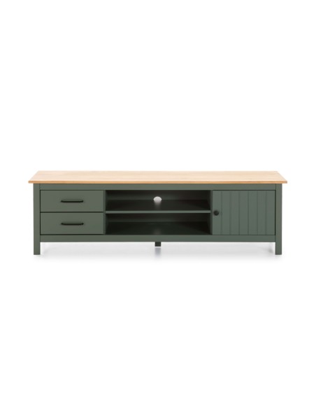 Mueble TV KOSV, Madera Verde / Natural. Vackart