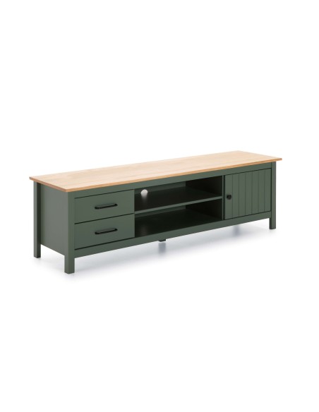 Mueble TV KOSV, Madera Verde / Natural. Vackart