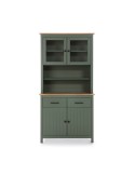 Vitrina Aparador KOSV 90x180 cm, Madera Verde / Natural