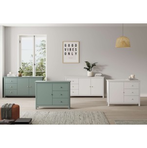 Aparador JARED, Madera Verde Petróleo. Vackart 2