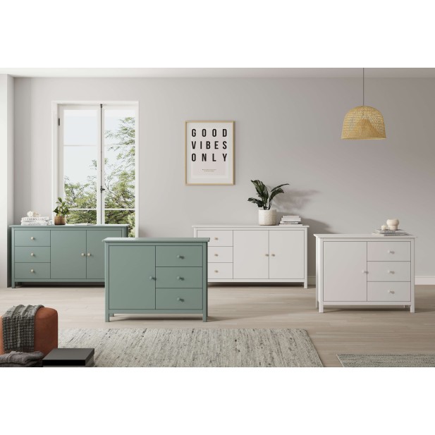 Aparador JARED, Madera Verde Petróleo. Vackart