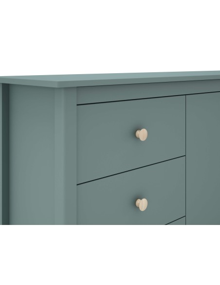 Aparador JARED, Madera Verde Petróleo. Vackart