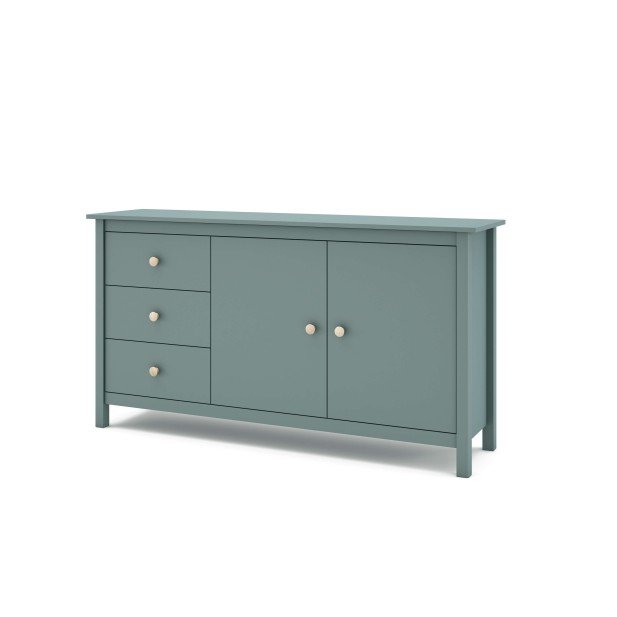 Aparador JARED, Madera Verde Petróleo. Vackart