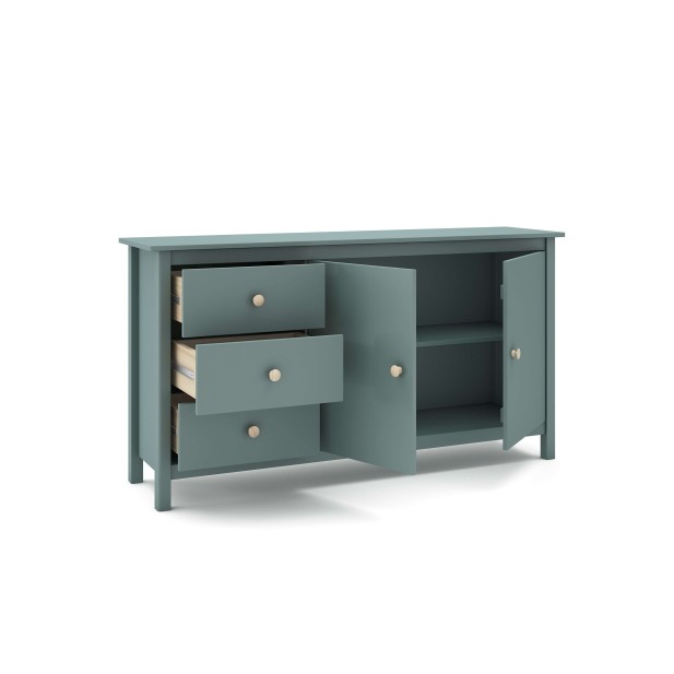 Aparador JARED, Madera Verde Petróleo. Vackart