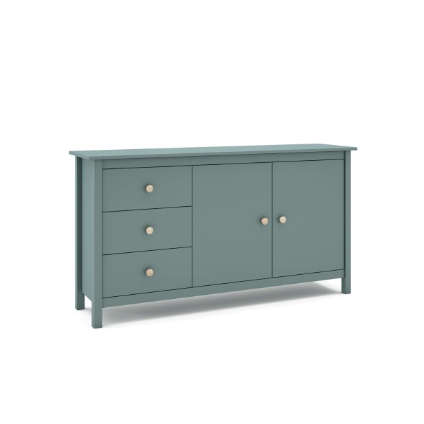 Aparador JARED, Madera Verde Petróleo. Vackart