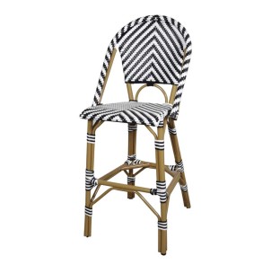 Taburete Alto ELOISE 75 cm, Ratán Sintético / Metal Bambú - Vackart. Las más exclusivas y modernas sillas de diseño nórdico en Vackart, tu tienda diseño online.