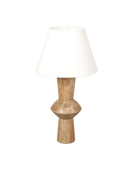Lámpara de Sobremesa TEMUCO, Madera Maciza Natural. Vackart