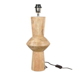 Lámpara de Sobremesa TEMUCO, Madera Maciza Natural. Vackart