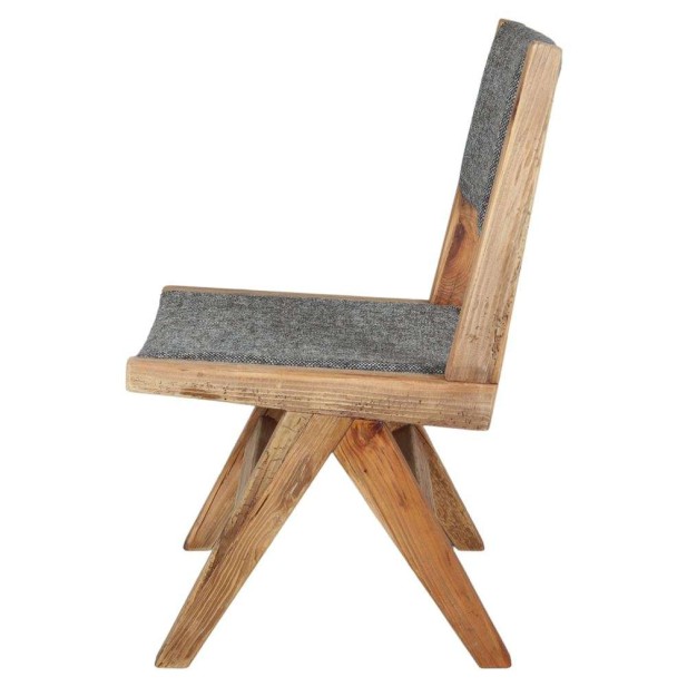 Silla TAMUL, Madera Reciclada / Textil Negro. Vackart Silla TAMUL, Madera Reciclada / Textil Negro. Vackart