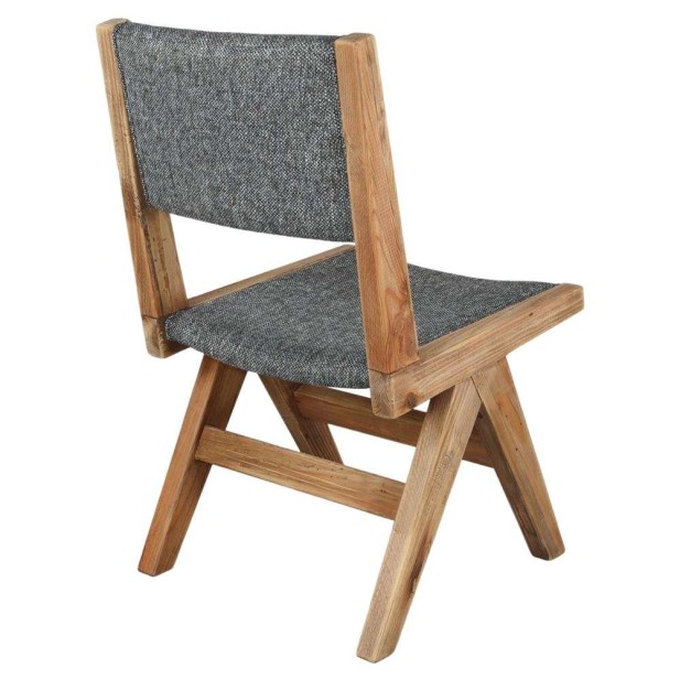 Silla TAMUL, Madera Reciclada / Textil Negro. Vackart Silla TAMUL, Madera Reciclada / Textil Negro. Vackart