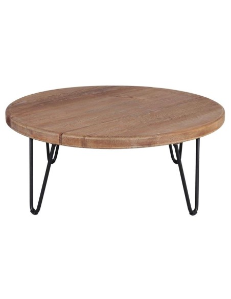 Mesa de Centro LUJAN, Madera Reciclada / Metal Negro. Vackart