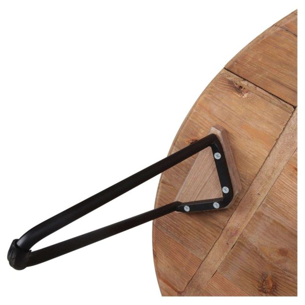 Mesa de Centro LUJAN, Madera Reciclada / Metal Negro. Vackart