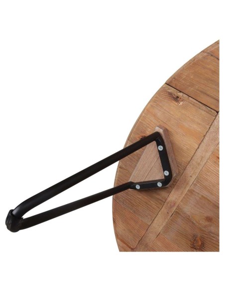 Mesa de Centro LUJAN, Madera Reciclada / Metal Negro. Vackart